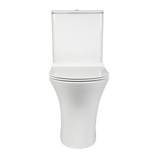 Унитаз напольный с бачком Bond Oval F06-00 белый с сиденьем безободковый душевой смыв - фото 2