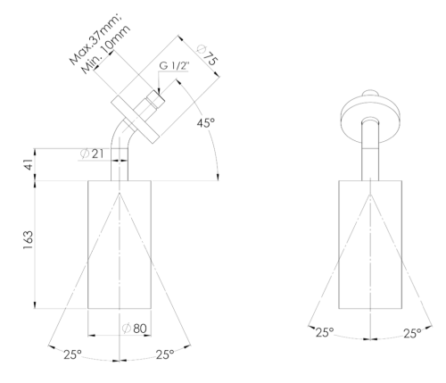 Верхний душ Daniel Steel SS3A578LPCA медь брашированная - фото 2