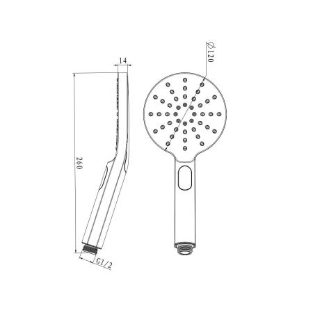 Душевая лейка LeMark LM8122GM цвет серый