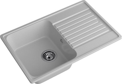 Кухонная мойка Granfest Quarz 78 серый 74х48 цвет серый поверхность матовая - фото 2