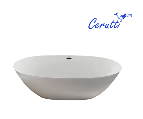 Ванна акриловая Cerutti SPA CT10517 170х80 отдельностоящая овальная с ножками - фото 2