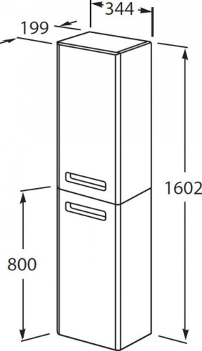 Шкаф-пенал Roca The Gap Original ZRU9302746 34х20х160 подвесной цвет фиолетовый - фото 2