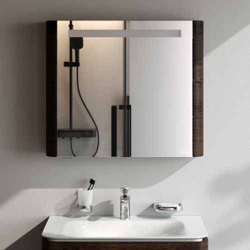 Зеркало-шкаф Am.Pm Sensation M30MCL0801TF 80х15х70 подвесной цвет табачный дуб - фото 3