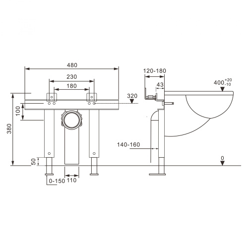Инсталляция для унитаза ABBER AC0102P - фото 3