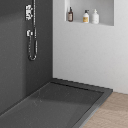 Душевой поддон Vincea H25 VST-4SRL8012A 120х80 искусственный камень антрацит - фото 2