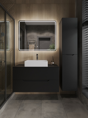 Тумба с раковиной Orange Line Li-100TubMDF+B04-500W 101х46х66 - фото 5