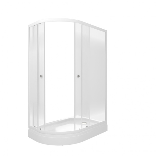 Душевой уголок Тритон Коралл Щ0000068950 120х80 стекло прозрачное с узором профиль белый с поддоном - фото 5