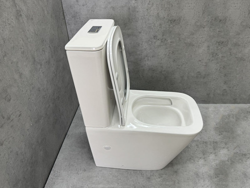 Унитаз напольный с бачком CeramaLux TR2170 белый глянцевый с сиденьем микролифт смыв торнадо - фото 3