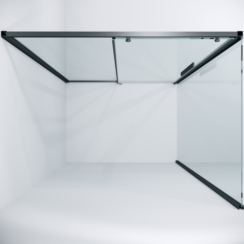 Душевой уголок Niagara Nova NG-34-13AGR-A80GR-34 130х80 стекло прозрачное профиль графит матовый без поддона - фото 2