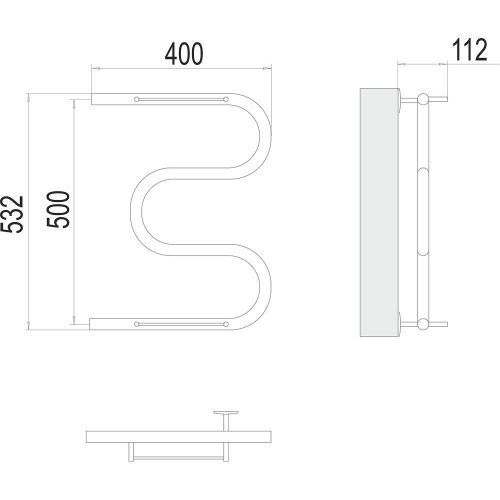 Полотенцесушитель Terminus 4620768880322 40х53 водяной хром - фото 3