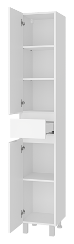 Шкаф-пенал Misty Алиса Э-Али0501-01Л 35х34х190 напольный - фото 4