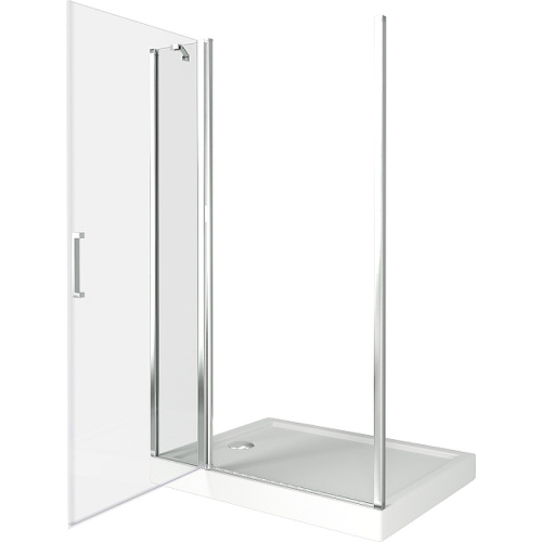 Душевая перегородка Good Door PANDORA ПД00073 130х185 стекло прозрачное профиль хром глянцевый - фото 2