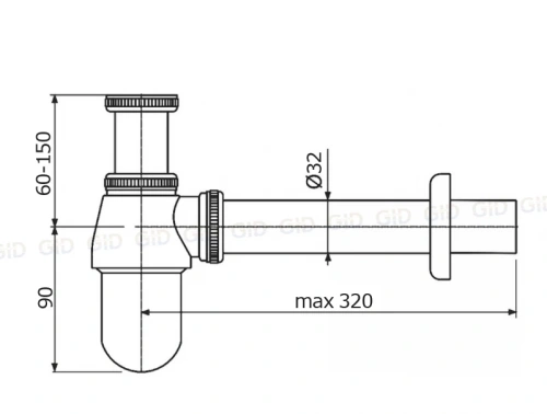 Сифон для раковины Gid Minucia G-56CH (75502S) - фото 5