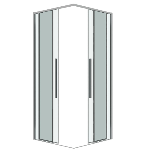 Душевая дверь Grossman Galaxy 1/2.K33.01.10.10.00 100х195 стекло прозрачное профиль хром глянцевый - фото 2
