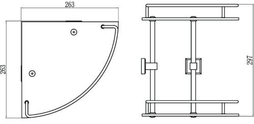Полка в ванную комнату Savol S-095322 - фото 2