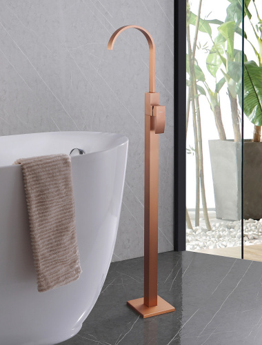 Смеситель ABBER Wasserfall AF8640MRG напольный розовое золото - фото 2