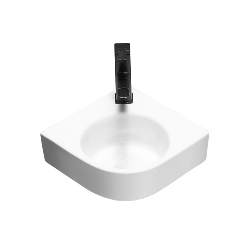 Раковина из сантехнического фарфора Vincea VBS-502 39х44 подвесная цвет белый 1 отверстие под смеситель - фото 2