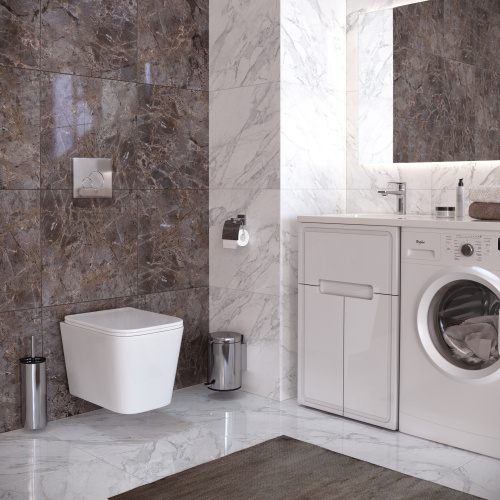 Унитаз подвесной Taliente Correto CR25200 белый с сиденьем микролифт безободковый душевой смыв - фото 4