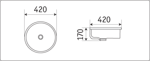 Раковина из санфаянса CeramaLux G515 33х33 напольная цвет белый 1 отверстие под смеситель - фото 5