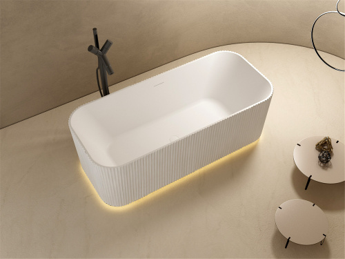 Ванна из искусственного камня Abber Stein AS9663 170х75 отдельностоящая прямоугольная с ножками - фото 4