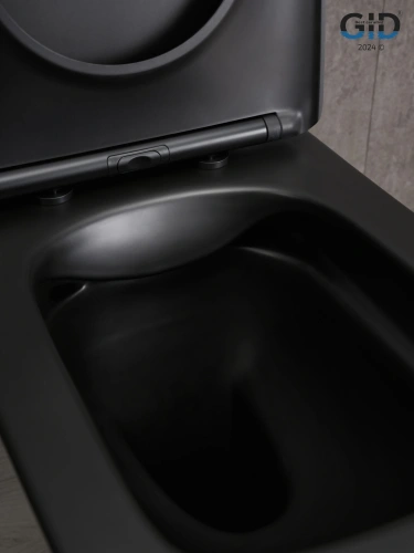 Унитаз напольный с бачком Gid Cuadrado Tn2184Bm (62252Y) черный матовый с сиденьем микролифт безободковый - фото 5
