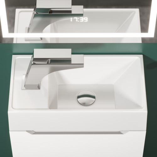 Раковина из литьевого мрамора Uperwood Classic New 2911020334 41х23 полувстраиваемая цвет белый - фото 5