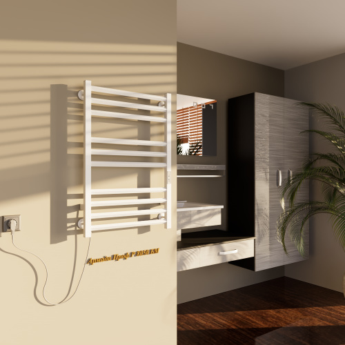 Полотенцесушитель Altasan АрмадаПроф АрмадаПрофР8050БМ подвесной 53х81 электрический белый матовый - фото 3