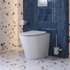Унитаз приставной BelBagno FLAY BB1003CB-TOR/SC белый с сиденьем микролифт безободковый смыв торнадо
