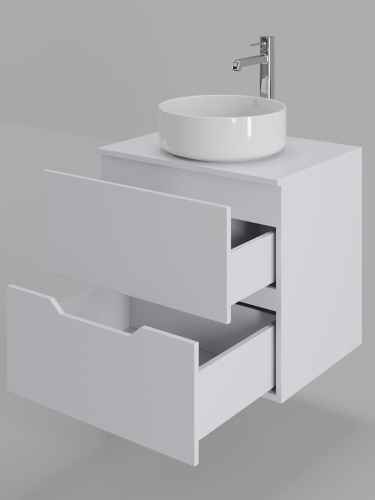 Тумба с раковиной Orange Line Li-60TuwMDF+B09-360W 61х46х68 - фото 4