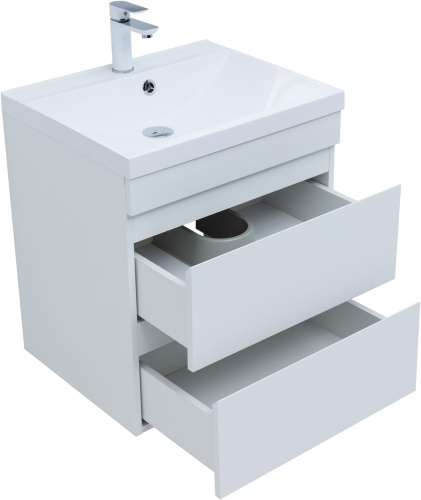 Тумба под раковину Aquanet Нота NEW 00335417 57х47х61 подвесная цвет белый - фото 2