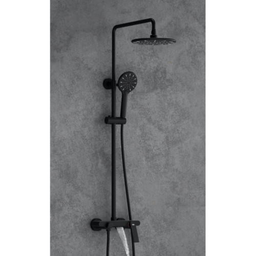 Душевая стойка Timo Tetra-thermo SX-0169/00 настенная цвет черный матовый - фото 2