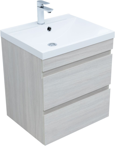 Тумба под раковину Aquanet Нота NEW 00334203 57х47х61 подвесная цвет светлое дерево - фото 3