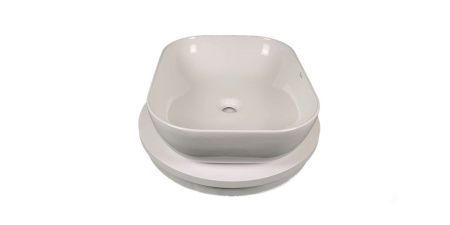 Тумба с раковиной Sintesi STL.W7019_SIN-LVB-APP-403 60х60 подвесная цвет белый
