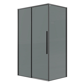 Душевой уголок Grossman Galaxy 120.K33.01.1490.42.10 140х90 стекло тонированное профиль графит матовый без поддона