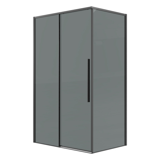 Душевая перегородка Grossman Galaxy 200.K33.01.90.42.10 90х195 стекло тонированное профиль графит - фото 2