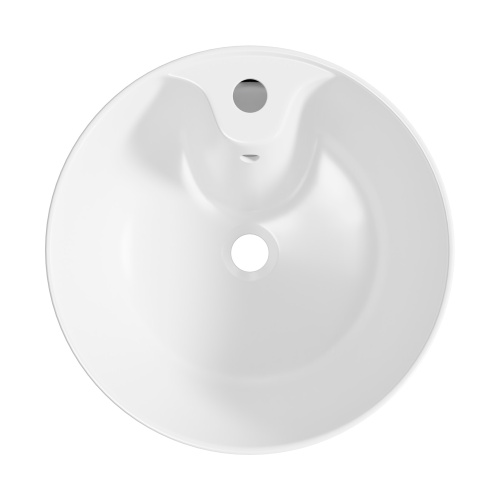 Раковина из сантехнического фарфора Wellsee Callipy Art 32890100S 42х42 напольная цвет белый глянцевый 1 отверстие под смеситель - фото 3