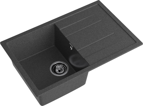 Кухонная мойка Granfest Quadro Q-780L графит 77х50 цвет графит поверхность матовая - фото 2