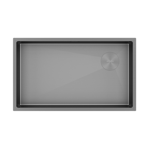 Кухонная мойка Paulmark NEXT-SKEW 74 UNI PM887444-MG 74х44 цвет матовый серый