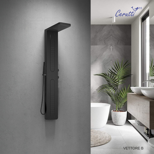 Душевая панель Cerutti SPA CT8993 прямоугольная настенная