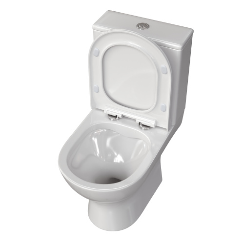 Унитаз напольный с бачком Taliente Arte AR35045 белый с сиденьем безободковый душевой смыв - фото 2