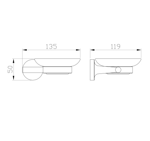 Мыльница с держателем Wonzon & Woghand SIMPLE WW-6522-BGM - фото 2