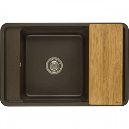 Кухонная мойка Aquaton Беллис 1A725032BS280 78х51 цвет коричневый поверхность матовая - фото 2