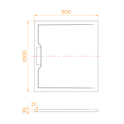 Душевой поддон RGW STE 52342910-15 100х90 искусственный камень белый мрамор без ножек - фото 4