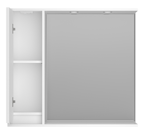 Зеркало-шкаф Brevita Balaton BAL-04090-01-Л 88х14х80 подвесной цвет белый - фото 3