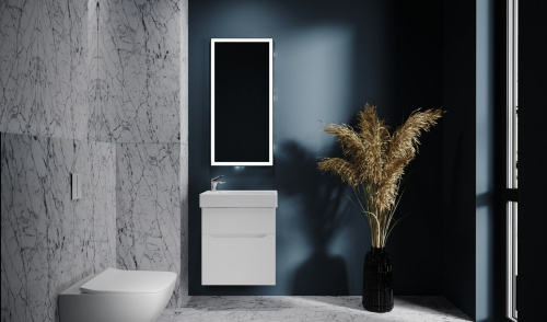 Тумба под раковину Jorno FOLK Folk.01.55/P/W/JR 52х32х55 подвесная цвет белый - фото 5