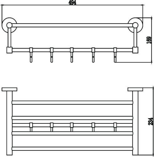 Полка в ванную комнату Savol S-508745 - фото 2