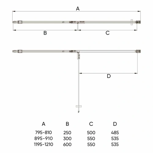 Душевая дверь Veconi Vianno VN73B-100-01-C4 100х195 стекло прозрачное профиль черный - фото 3