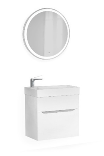Тумба под раковину Jorno FOLK Folk.01.55/P/W/JR 52х32х55 подвесная цвет белый