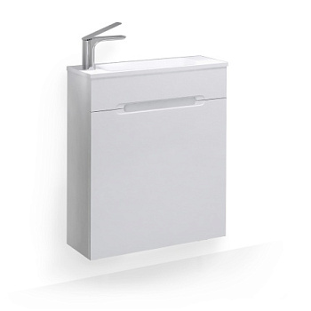 Тумба под раковину Jorno MODUL Mol.01.60/P/W/JR 59х21х70 подвесная цвет белый