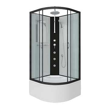 Душевая кабина Niagara Classic 67071414BKTG 80х80 четверть круга без крыши ориентация универсальная